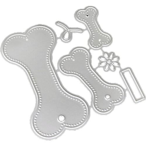 Carbon Steel Cartoon Dog Bone Cutting Die Embossing Stencil Template Mold DIY Paper Art Craft Scrapbook Card Decor Retailsale