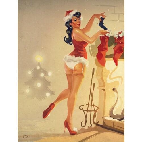 VINTAGE RETRO PIN UP GIL METAL TIN SIGN POSTER WALL PLAQUE