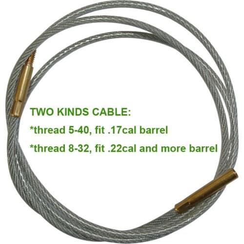 Green World 1pc/lot 46" 39" 24" 10" Pull Through Cabel ,Clean Gun Tool Thread 8-32