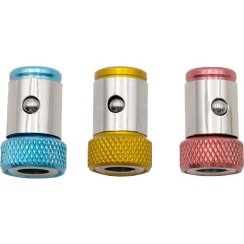 1 / 4 screwdriver tip magnetic ring color metal screwdriver head positioning magnetic ring steel sleeve