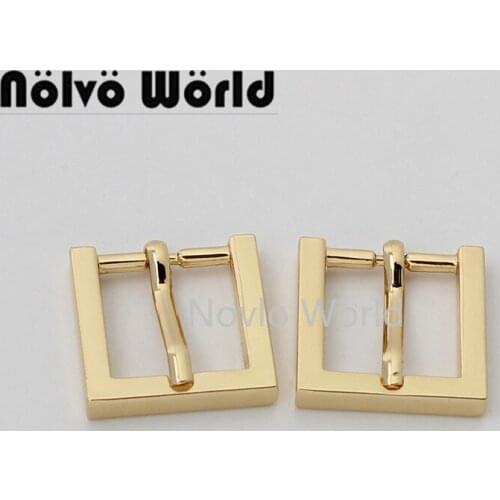 10-50pcs 19*19mm 13mm inner 1/2'' alloy removable pin buckle for man backpack single prong hook purse accessories