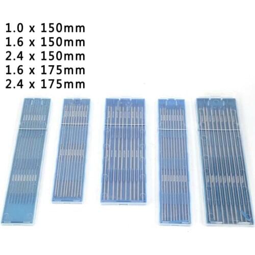 10pcs WL20 1.0 1.6 2.4mm TIG Welding Tungsten Electrodes 2% Lanthanated Tip Rods for Tig Welding Machine