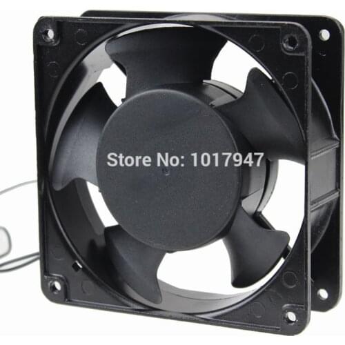2 Pcs lot Gdstime AC 220V 240V 135mm 135x135x38mm Dual Ball Bearing New Case Metal Cooling Fan 2Wire