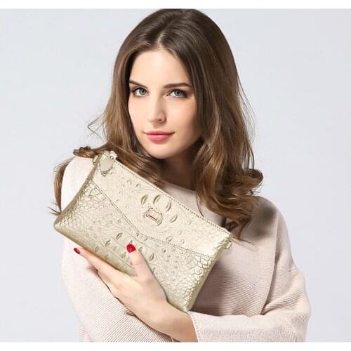 2021 New Design Fashion Crocodile Pattern Day Clutches Elegant Luxurious Crossbody Bag For Woman