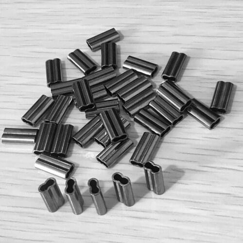 300Pcs Double Barrel Fishing Wire Tube Nickel Plated Fishhook Crimping Sleeves Connector Kits Fishing Tackle Accessories Pesca
