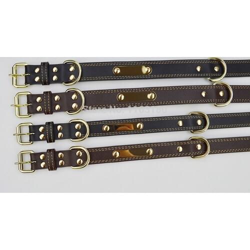300pcs/lot Blank Leather Personalized Engraved Dog Collar Custom Puppy Cat Pet Collars ID Tag For For Small Medium Dogs