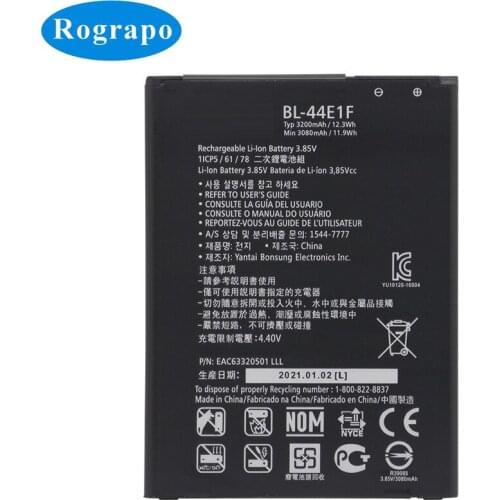 3200mAh BL-44E1F Replacement Battery For LG V20 VS995 US996 LS997 H990DS H910 H918 BL 44E1F Stylus3 LG-M400DY / LG Stylo 3 LS777