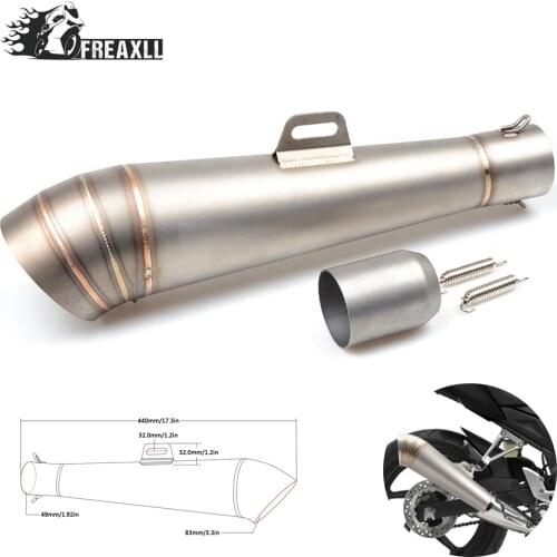 36MM-51MM Universal Motorcycle Abrasive exhaust escape With db killer Modified Scooter Exhaust Pipe Muffle For Kawasaki Ducati
