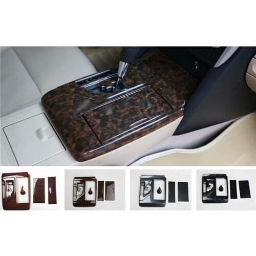 4pcs/lot ABS carbon fiber grain or wooden grain gear panel decoration cover for 2012-2017 Toyota camry MK7 car accessories