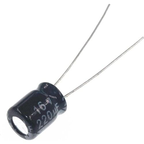 50PCS Higt quality 16V220UF 6*7mm 220UF 16V 6*7 Electrolytic capacitor
