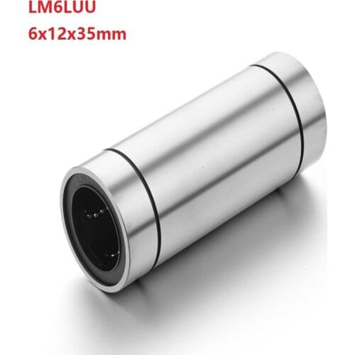 500pcs/lot LM6LUU 35mm Long type linear bearings Linear ball bushings for 6mm shaft 3d printer cnc parts guide 6*12*35mm
