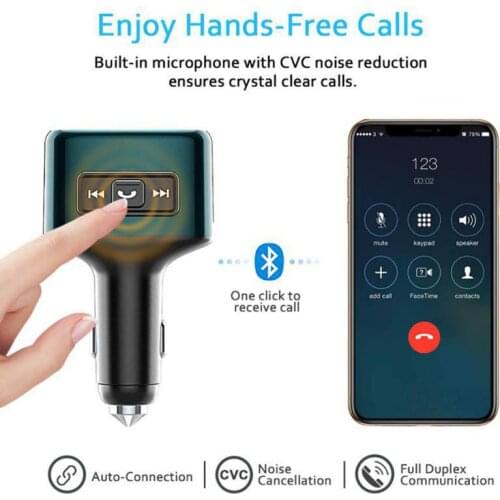 C52S car mp3 player Bluetooth receiver transmitter car usb Fm Transmitter Bluetooth Car Kit Wireless Radio Adapter FM Modulator