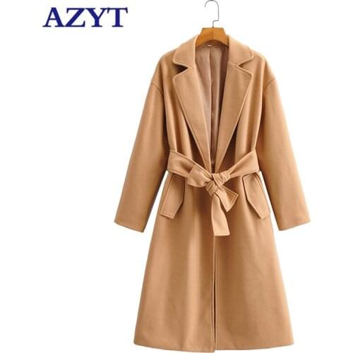 AZYT Women's Coats With A Belt