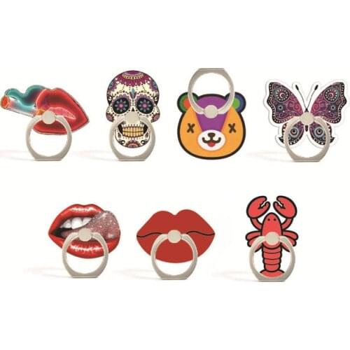 Butterfly Mobile Phone Holder Finger Ring Holder Cartoon Lips Bear Phone Holder Phone Stand Support For All Phone