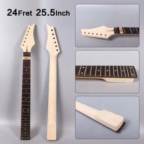 Fit Diy Electric guitar neck 24 fret 25.5 inch Hand-made Rose wood Fretboard Bolt On Unfinished