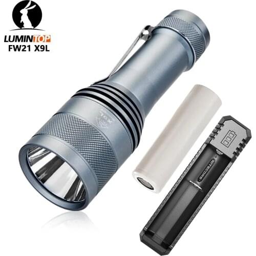 Lumintop FW21 X9L Flashlight SBT90.2 LED Max 6500 lumen beam throw 810M Equipped NITECORE NL2140 Battery UI1 Charge