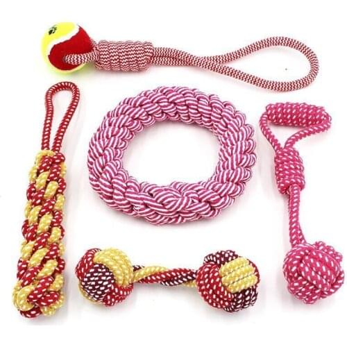 Pet Toy Dog Cotton Rope Toy Large Dog Bite Rope Golden Horse Dog Training Toy