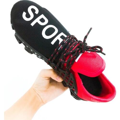 Ollymurs Size 36-48 Mens Sport Running Shoes Exercise Couple Sneakers Breathable Mesh Letter Shoes Sneakers for Men white