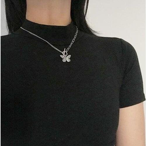 Butterfly Statement Necklaces Pendants Woman Chokers Collar Clavicle Chain Charms Bijoux Chunky Jewelry
