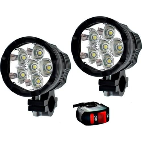 Motorcycle work lights LED Headlight moto spot fog lamp 12V 60W 6000K super bright Motorbike Spotlight auxiliary lights Headlamp