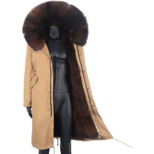 2021 Winter Coat Men X-Long Parkas 7XL Real Fox Fur Liner Waterproof Natural Raccoon Fur Collar Hood Thick Warm Male Jacket