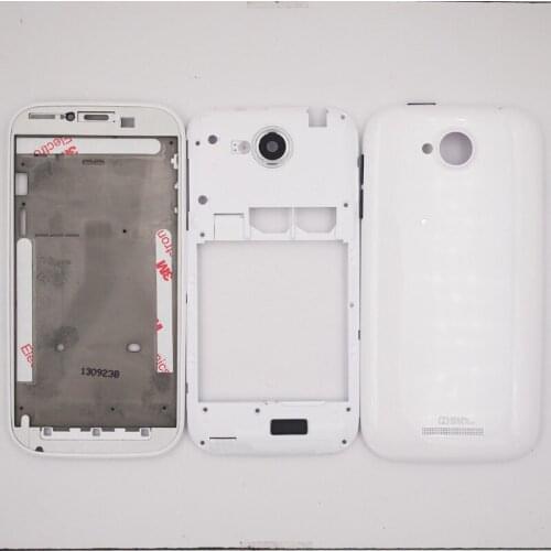 BaanSam New Front Frame Middle Frame Battery Door Back Cover Housing Case For Lenovo A706 With Camera Lens+Power Volume Buttons