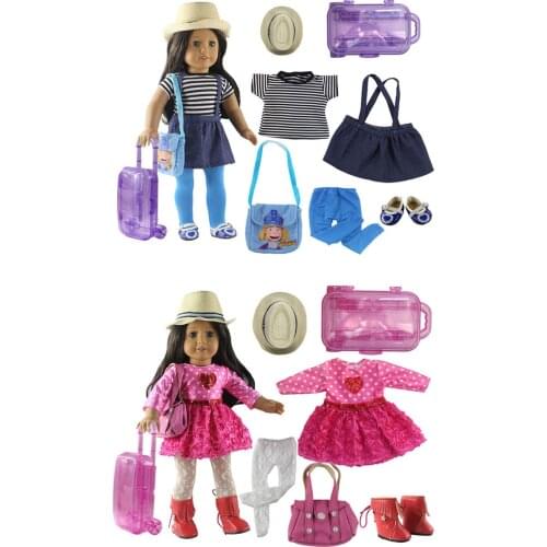 New 1 set Leisure handmade dress clothes outfit Princess skirt for 18 inch American Doll gifts for girls