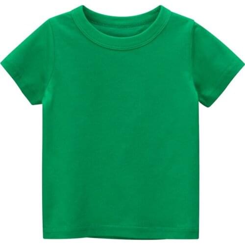 New Baby Girls Boys T-Shirts Tees Children Cotton Short Sleeve Tees Kids T-Shirts Child Cartoon Clothing Tops 1-9Y