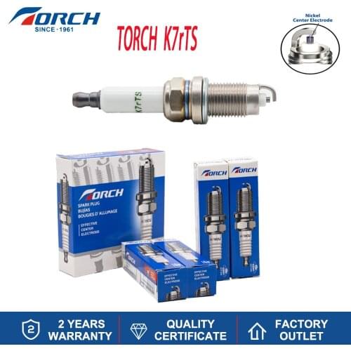 Original Ignition Spark Plug TORCH K7rTS Compatible NGK ZFR6T-11G Denso KJ20DR-M11Autolite 5903 for F7HER02 Ignition System