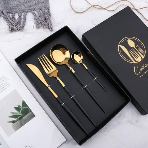 Stainless Steel Chopsticks Western Steak Knife, Fork and Spoon Suit