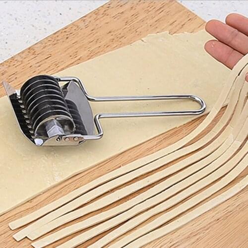 Noodle Lattice Roller Dough Cutter Pasta Spaghetti Maker Pastry Vegetable Rolling Slicer Stainless Steel Kitchen Cooking Tools