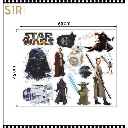 Star War Wall Stickers DIY Stickers Art Kids Room Cartoon Kindergarten Wallpaper HD Wallpaper for Star War Posters Wall Decor