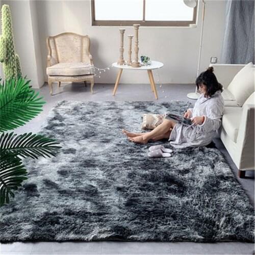 Nordic carpet bedroom floor mat bedside rug living room tie-dye floor rug simple sofa rug children crawling carpet La alfombra