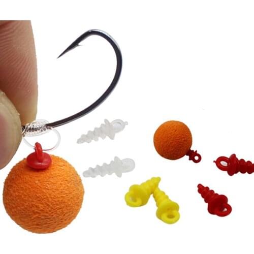 50PCS carp fishing tool stop bait screw bait bracket carp bait tool insert mini D rig Chod drill rig accessories