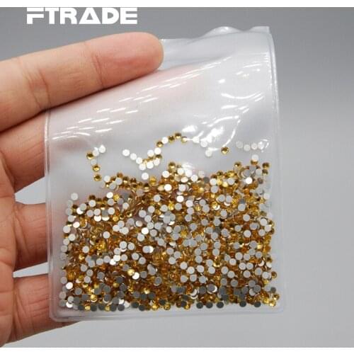 SS3-SS30 Topaz Color 3D Flat Back Non Hotfix Glue On DIY Nail Art Glass Rhinestones For Nail Decorative Ornament Accessories