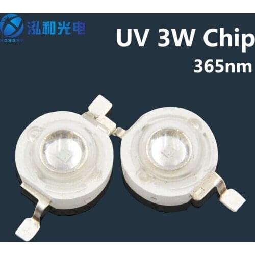 5pcs 3W UV Purple LED Ultraviolet Bulbs Lamp Chips 365nm 375nm 380nm 385nm 395nm 400nm 405nm 410nm 420nm 3W High Power Light
