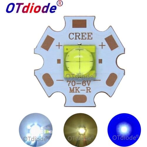 1-10pcs ETI 7070 6V 4Chips 15W LED Emitter Diode instead of Cree MKR MCE XHP50 XHP70 Cool White LED light with 20mm Cooper PCB