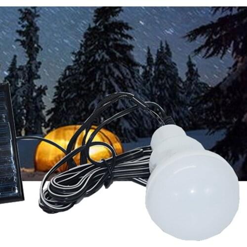 Outdoor Charged Solar Energy Light Camping 3M LED Solar Panel Powered Emergency Bulb Garden Field Trip Tent Fishing Light
