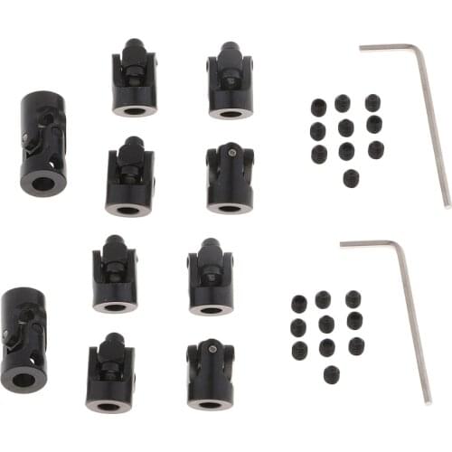 10pcs Black Universal Coupling Unit For RC Models Boat Vehicle Motor & Shaft