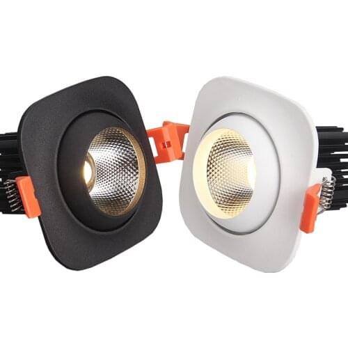 Indoor LED COB ceiling light fixture 5W/10W picture lamp Recessed lighting teahouse office Black/White Shell