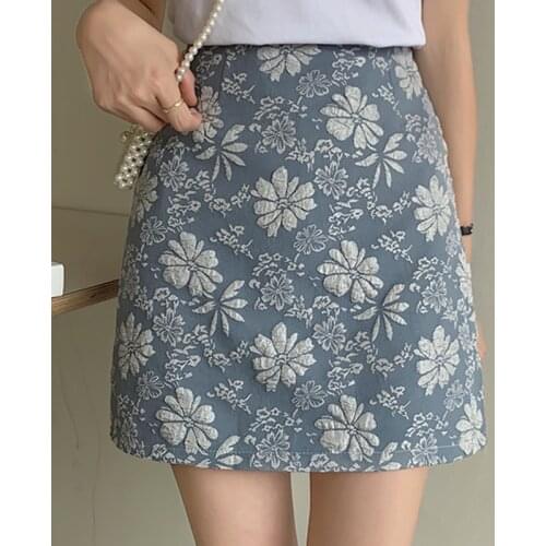Alien Kitty New 2021 Summer Short Skirts High Waist Female Midi Pencil Outing Loose Solid Women Floral Office Lady Elegant