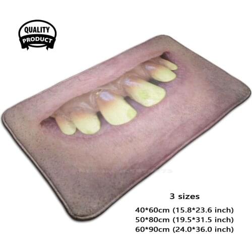 Funny Teeth Face Door Mat Foot Pad Home Rug Funny Teeth Smile Funny Smile Funny Redneck Funny Missing Teeth Funny Teeth Redneck