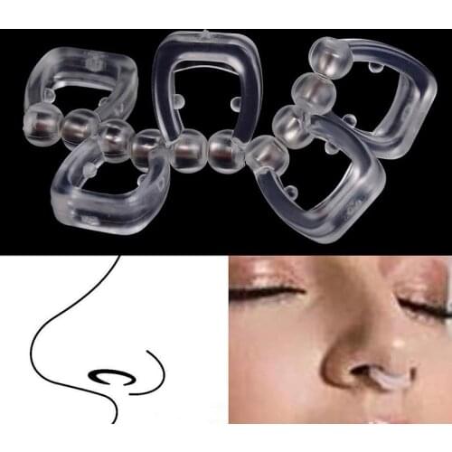 2pcs/5pcs Health Silicone Magnetic Anti Snore Nose Clip Unisex Stop Snoring Anti Snoring Sleep Silicone Magnetic Nose Clip tools