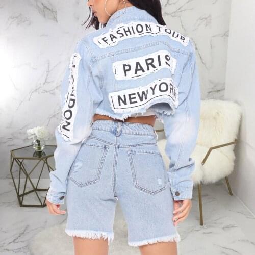 Женские джинсовые куртки ZJFZML ZZ China At AliExpress