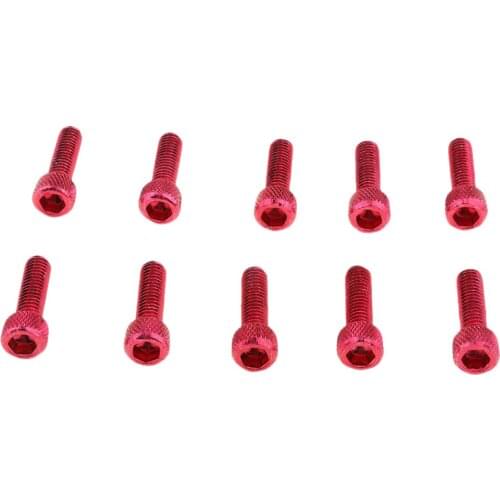 10 Pcs M6x20mm Allen Screw Motorcycle Screw Red Color Screw