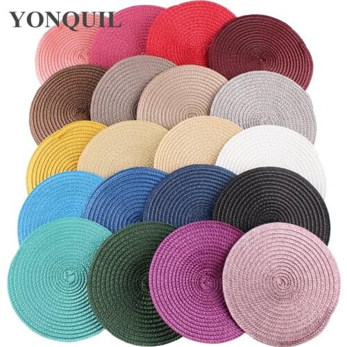 15CM Round Paper Straw Base Disc Fascinator Base For Sinamay Fascinator Hair Accessories Church Wedding Derby Party 24Pieces/Lot