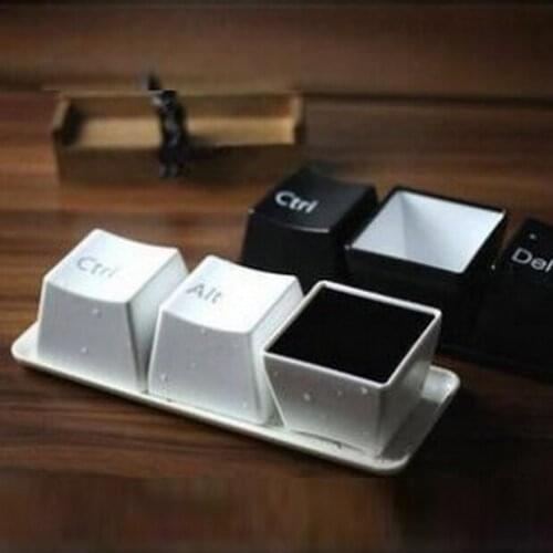 3pCS/Set keyboard cups with tray Gift for girlfriend new year gift novelty present Valentines day gift for boyfriend