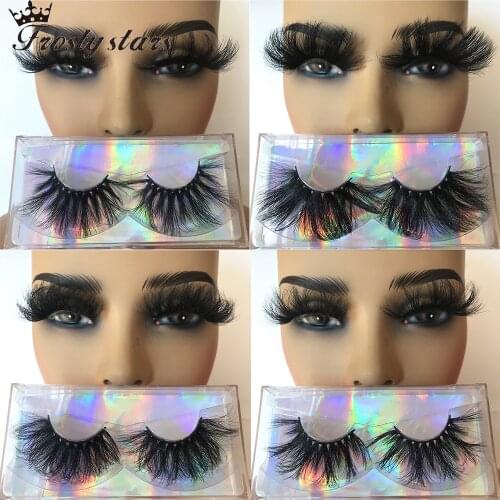 30mm Messy Fake Lashes Mink Eyelashes Dramatic Full Stip Fluffy Mink Lashes Wholesale Thick Long Cross False Eyelashes Bulk