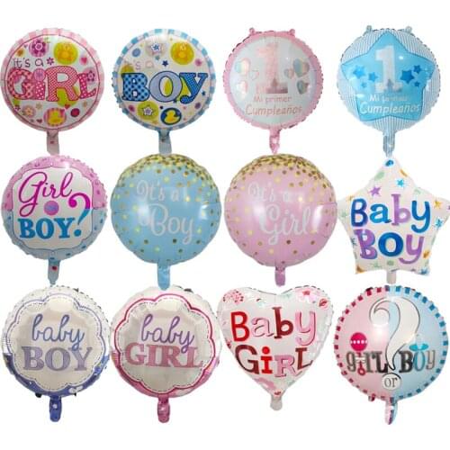 50pcs 18inch pink blue Gender Reveal Balloon Boy or Girl 1st 2st birthday Party foil Balloon baby shower Supplies kids toys
