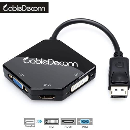 Displayport hub display Port to hdmi VGA DVI Adapter Cable Male to Female multi-port Converter for pc Monitor Projector hdtv